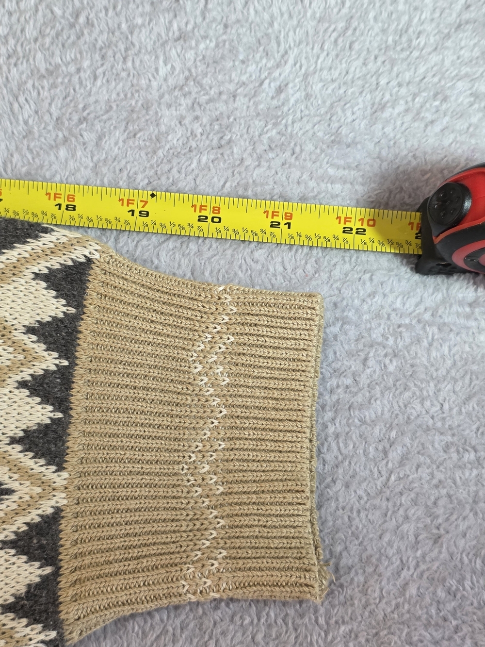 Vintage 90s Maglificio Florence Geometric Crewneck Sweater Men's L Aztec Argyle - Picture 7 of 7